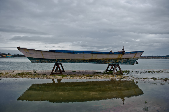 boat on land